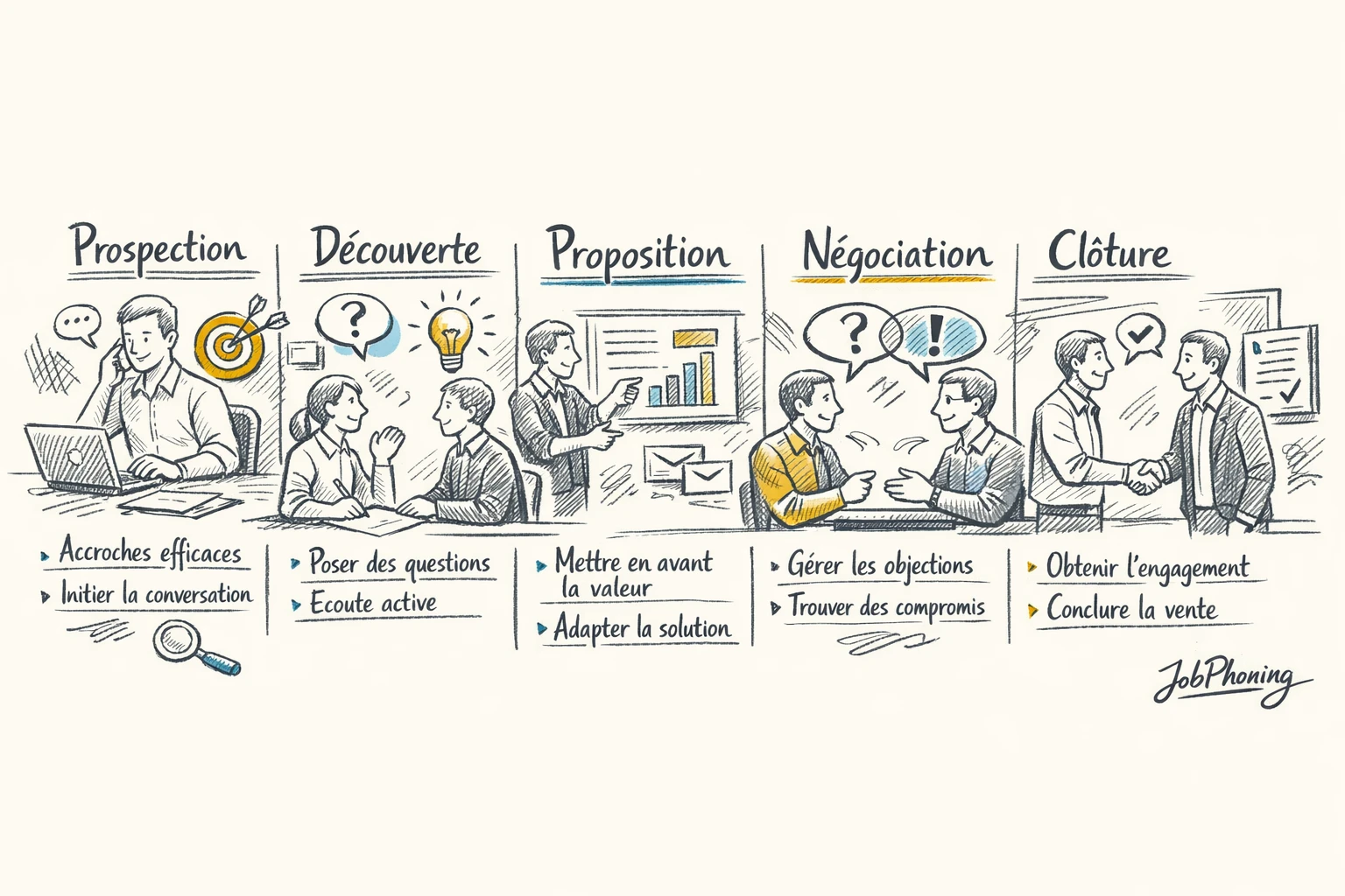 Schéma représentant un parcours de formation structuré via blocs reliés en séquence et flèches minimalistes