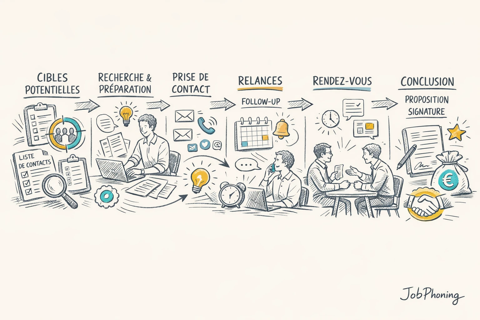 Schéma représentant l’alignement du flux de leads via pipeline central et modules interconnectés.