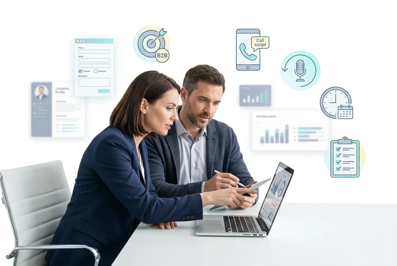 Sélection sur la place de marché de téléprospecteurs indépendants qualifiés et notés par les entreprises