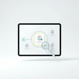 Interface ciblage decideurs B2B, organigramme profils et selection interlocuteur