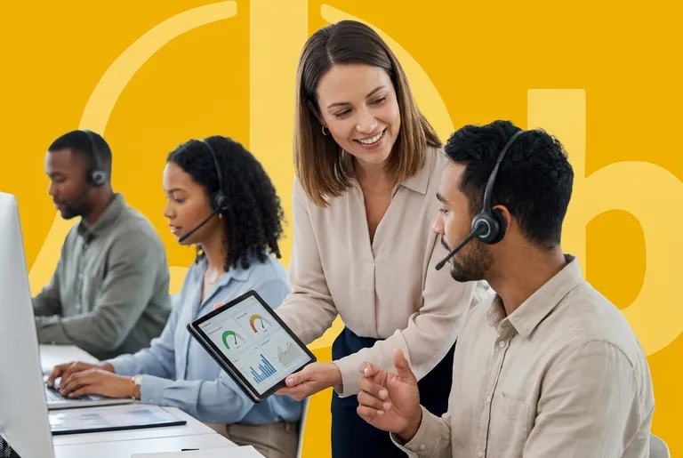 Rapport de niveau par collaborateur affiché après un test (QCM) de compétences au téléphone