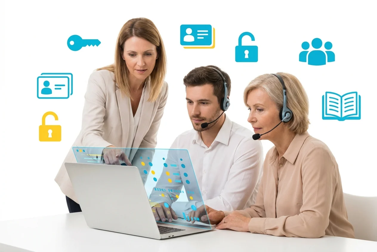 Un responsable ouvre l’accès au parcours en ligne à ses collaborateurs depuis son ordinateur