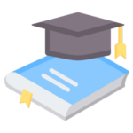 Icône de livre pour la formation à la téléprospection.